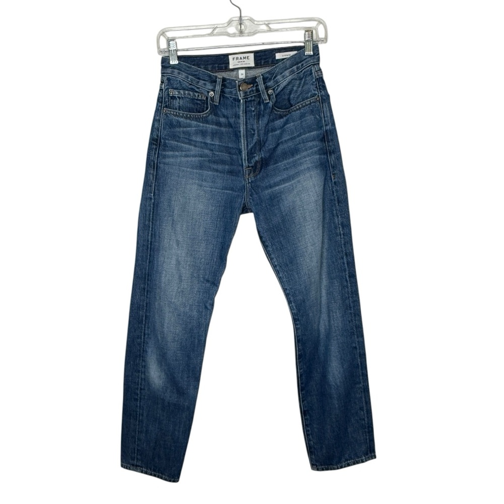 Frame Denim‎ Le Original Slim Straight Leg High Rise Jeans 24 Nimes Medium Wash
